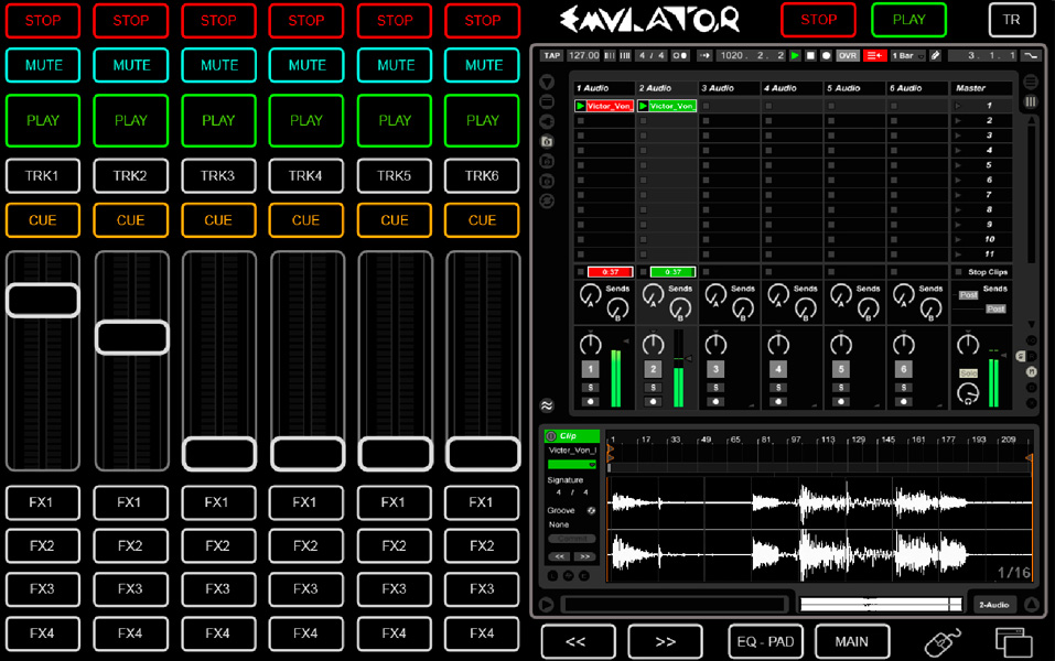Alat DJ Virtual MIDI controller software Smithson Martin Emulator